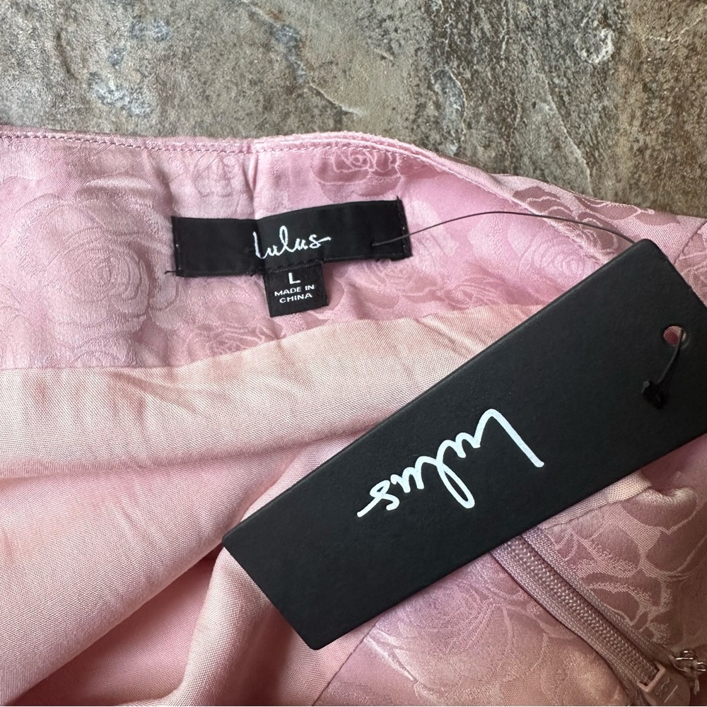 Lulu's Blush Ruched Mini Skirt - Picture 9 of 12